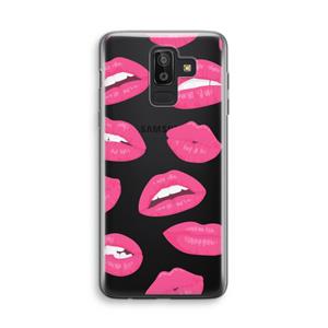 CaseCompany Bite my lip: Samsung Galaxy J8 (2018) Transparant Hoesje