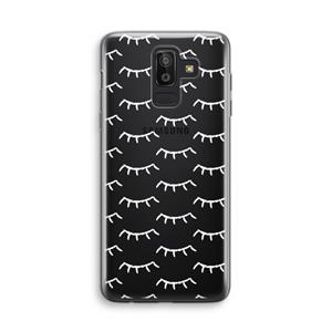 CaseCompany Wimpers: Samsung Galaxy J8 (2018) Transparant Hoesje