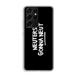 CaseCompany Neuters (zwart): Samsung Galaxy S21 Ultra Transparant Hoesje