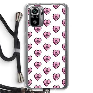 CaseCompany GIRL POWER: Xiaomi Redmi Note 10S Transparant Hoesje met koord