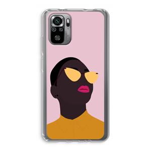 CaseCompany Yellow glasses: Xiaomi Redmi Note 10S Transparant Hoesje