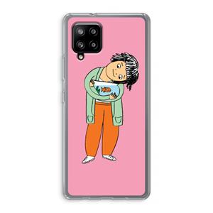 CaseCompany Visknuffel: Samsung Galaxy A42 5G Transparant Hoesje
