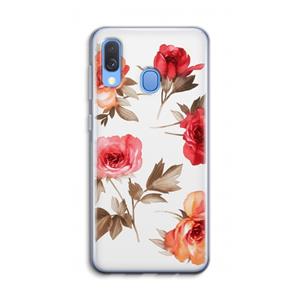 CaseCompany Roosjes: Samsung Galaxy A40 Transparant Hoesje