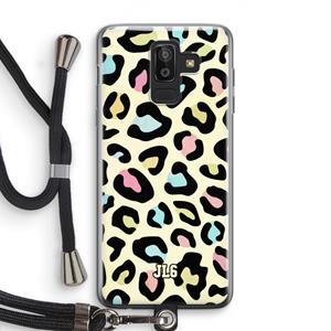 CaseCompany Leopard pattern: Samsung Galaxy J8 (2018) Transparant Hoesje met koord
