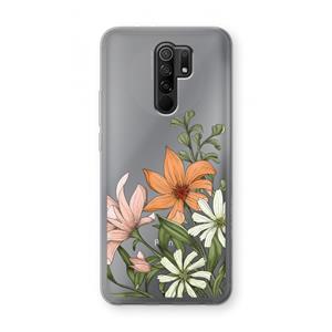 CaseCompany Floral bouquet: Xiaomi Redmi 9 Transparant Hoesje