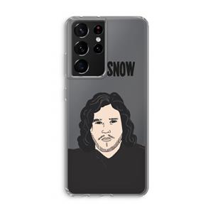 CaseCompany Let It Snow: Samsung Galaxy S21 Ultra Transparant Hoesje