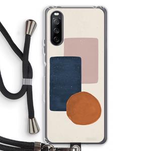 CaseCompany Geo #3: Sony Sony Xperia 10 III Transparant Hoesje met koord