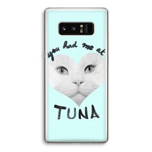 CaseCompany You had me at tuna: Samsung Galaxy Note 8 Transparant Hoesje