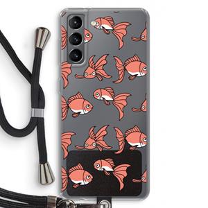 CaseCompany Blub: Samsung Galaxy S21 Transparant Hoesje met koord