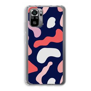 CaseCompany Memphis Shapes Pink: Xiaomi Redmi Note 10S Transparant Hoesje