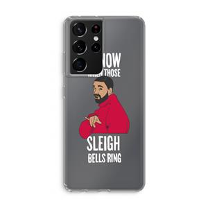 CaseCompany Sleigh Bells Ring: Samsung Galaxy S21 Ultra Transparant Hoesje