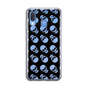 CaseCompany Musketon Skulls: Samsung Galaxy A40 Transparant Hoesje