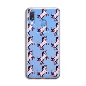CaseCompany Musketon Unicorn: Samsung Galaxy A40 Transparant Hoesje