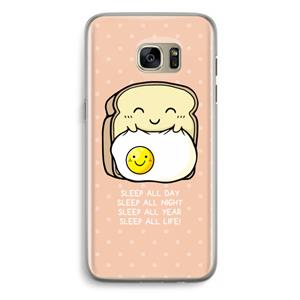 CaseCompany Sleep All Day: Samsung Galaxy S7 Edge Transparant Hoesje