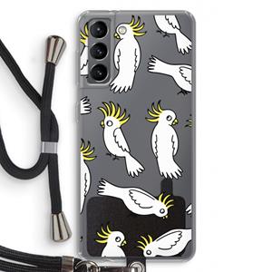 CaseCompany Papegaai: Samsung Galaxy S21 Transparant Hoesje met koord