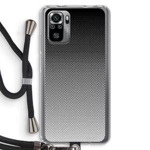 CaseCompany Musketon Halftone: Xiaomi Redmi Note 10S Transparant Hoesje met koord