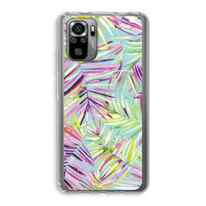 CaseCompany Tropical Palms Blue: Xiaomi Redmi Note 10S Transparant Hoesje