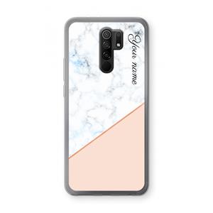 CaseCompany Marmer in stijl: Xiaomi Redmi 9 Transparant Hoesje