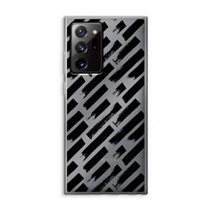 CaseCompany Zwarte vegen: Samsung Galaxy Note 20 Ultra / Note 20 Ultra 5G Transparant Hoesje