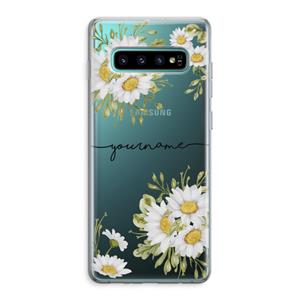 CaseCompany Daisies: Samsung Galaxy S10 Plus Transparant Hoesje