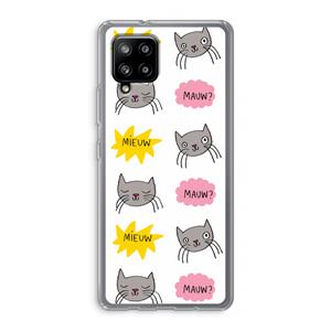 CaseCompany Meow: Samsung Galaxy A42 5G Transparant Hoesje