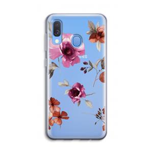 CaseCompany Geschilderde bloemen: Samsung Galaxy A40 Transparant Hoesje