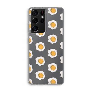 CaseCompany Bacon to my eggs #1: Samsung Galaxy S21 Ultra Transparant Hoesje
