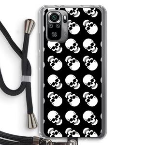CaseCompany Musketon Skulls: Xiaomi Redmi Note 10S Transparant Hoesje met koord