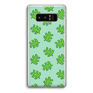 CaseCompany Groene blaadjes: Samsung Galaxy Note 8 Transparant Hoesje