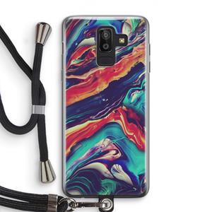CaseCompany Chameleon Sun: Samsung Galaxy J8 (2018) Transparant Hoesje met koord