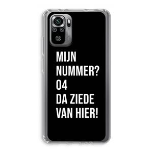 CaseCompany Da ziede van hier - Zwart: Xiaomi Redmi Note 10S Transparant Hoesje