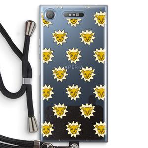 CaseCompany Leeuwenkoppen: Sony Xperia XZ1 Transparant Hoesje met koord