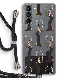 CaseCompany Pop Some Kim: Samsung Galaxy S21 Transparant Hoesje met koord