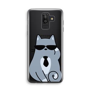 CaseCompany Cool cat: Samsung Galaxy J8 (2018) Transparant Hoesje