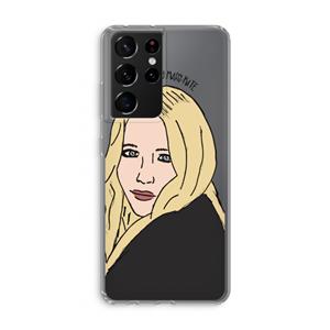 CaseCompany Mary Kate: Samsung Galaxy S21 Ultra Transparant Hoesje