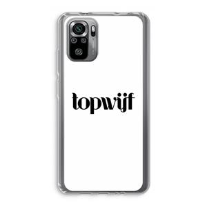 CaseCompany Topwijf Wit: Xiaomi Redmi Note 10S Transparant Hoesje