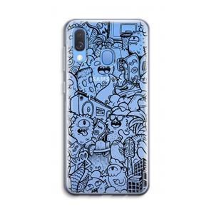 CaseCompany Vexx Black City : Samsung Galaxy A40 Transparant Hoesje