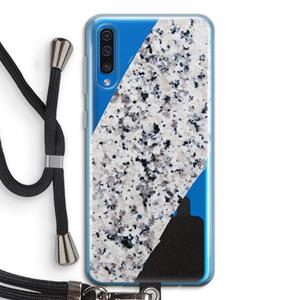 CaseCompany Gespikkelde marmer: Samsung Galaxy A50 Transparant Hoesje met koord
