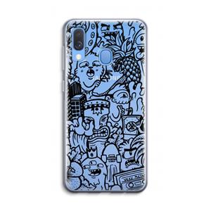 CaseCompany Vexx Black Mixtape: Samsung Galaxy A40 Transparant Hoesje