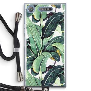 CaseCompany Bananenbladeren: Sony Xperia XZ1 Transparant Hoesje met koord