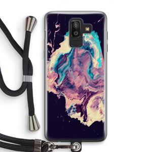 CaseCompany Cosmic Silence: Samsung Galaxy J8 (2018) Transparant Hoesje met koord