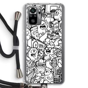 CaseCompany Vexx City #2: Xiaomi Redmi Note 10S Transparant Hoesje met koord