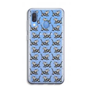 CaseCompany Zwarte poes: Samsung Galaxy A40 Transparant Hoesje
