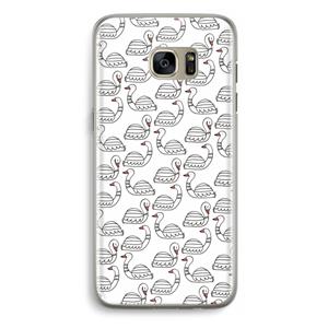 CaseCompany Zwanen: Samsung Galaxy S7 Edge Transparant Hoesje