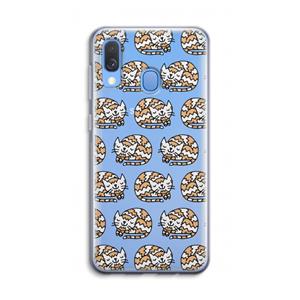 CaseCompany Slapende poes: Samsung Galaxy A40 Transparant Hoesje