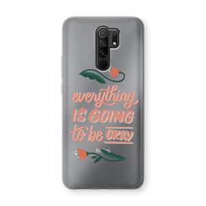 CaseCompany Optimistic flower girl: Xiaomi Redmi 9 Transparant Hoesje