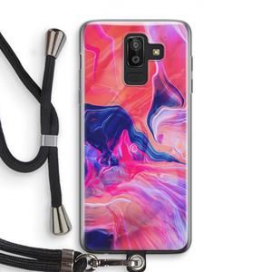 CaseCompany Earth And Ocean: Samsung Galaxy J8 (2018) Transparant Hoesje met koord