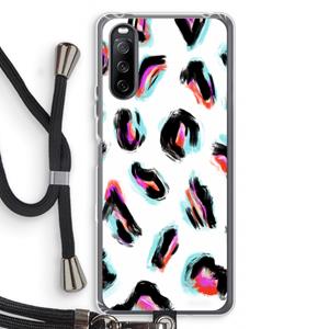 CaseCompany Cheetah color: Sony Sony Xperia 10 III Transparant Hoesje met koord