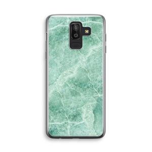 CaseCompany Groen marmer: Samsung Galaxy J8 (2018) Transparant Hoesje