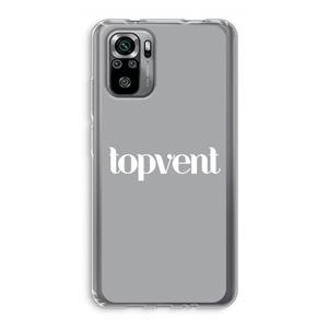CaseCompany Topvent Grijs Wit: Xiaomi Redmi Note 10S Transparant Hoesje